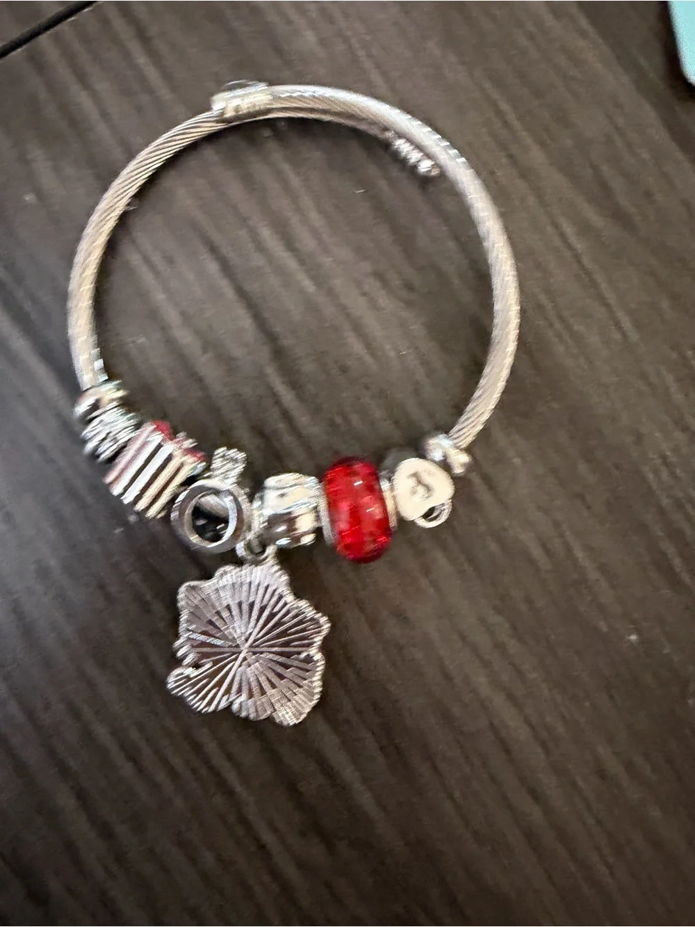 Hello Kitty Red & White Enamel Charm Bangle by Hello Kitty
